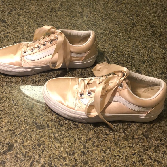 Pink Satin Vans - Picture 2 of 4